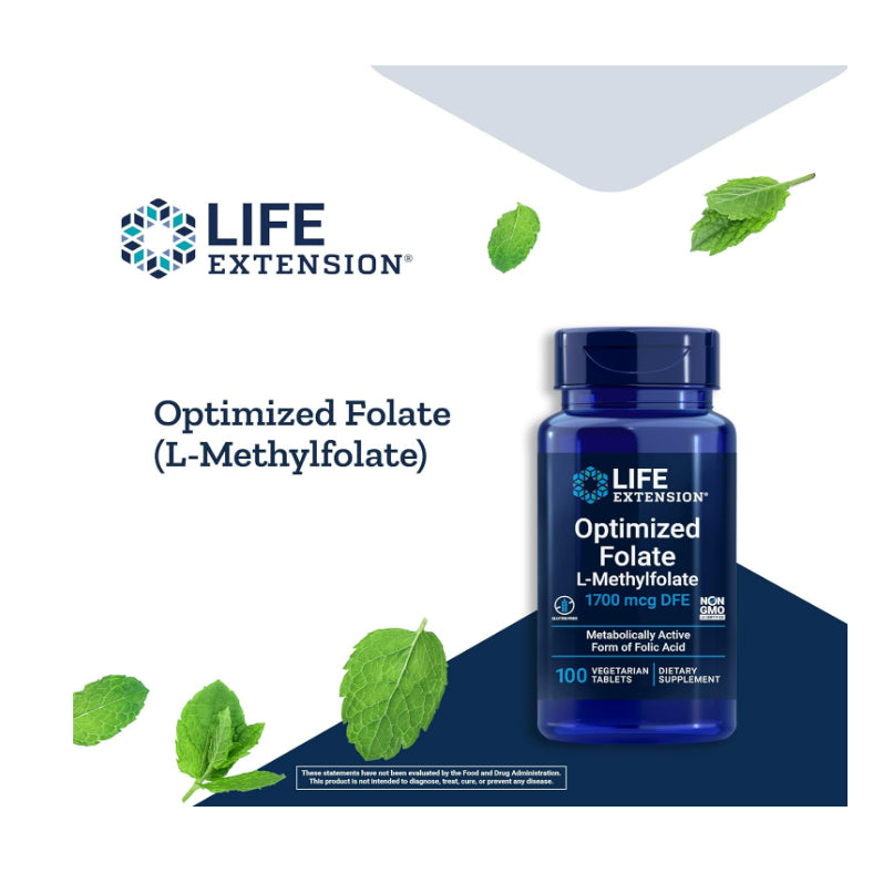 LowCostPH| Life Extension Optimized Folate β L-methylfolate β Heart & Brain Support, Healthy Homocys