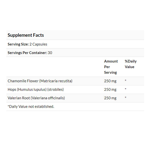 Swanson Ph | Swanson, Full Spectrum Valerian, Chamomile & Hops, 60 Capsules.Stress Support Herbal