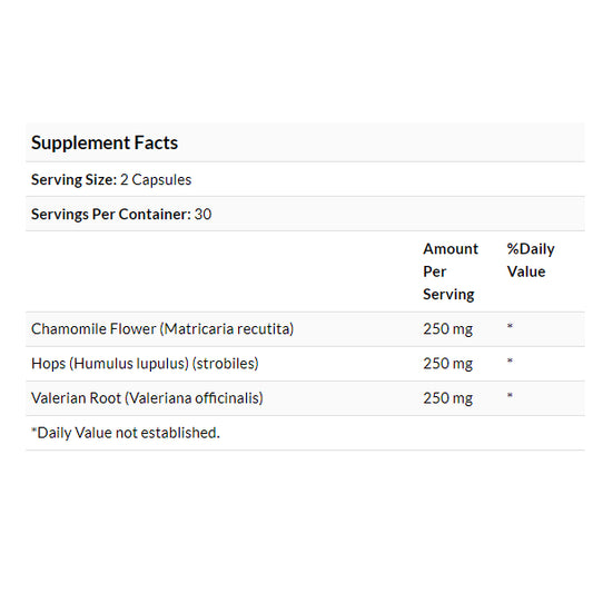 LowCostPH | Swanson, Full Spectrum Valerian, Chamomile & Hops, 60 Capsules.Stress Support Herbal