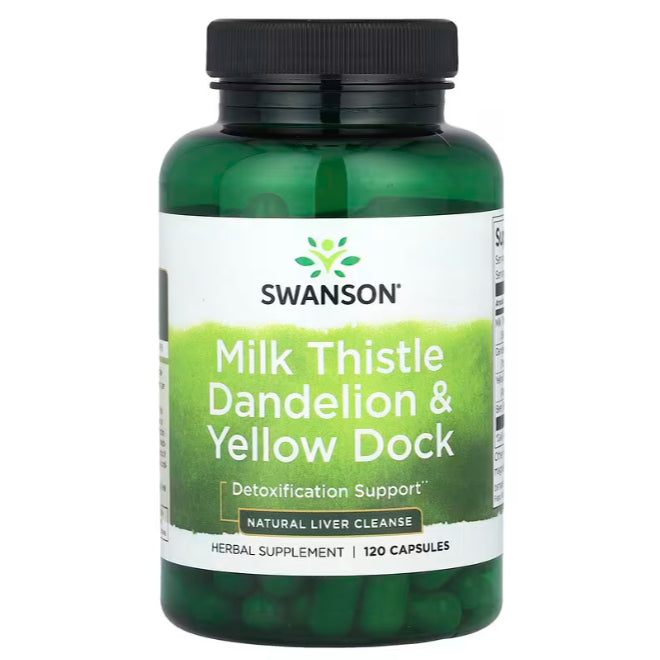 Swanson Ph | Swanson Milk Thistle Dandelion & Yellow Dock, Combination, Full Spectrum, Detox Support