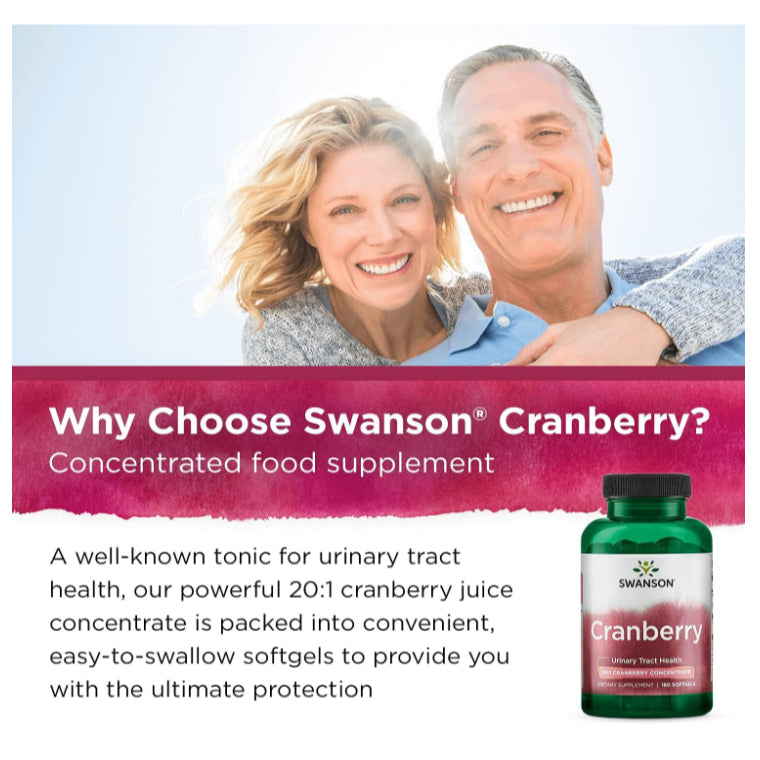 Swanson Ph | Swanson, Cranberry, Cran Max, Whole Fruit, Softgels, For Healthy Urinary Tract Function
