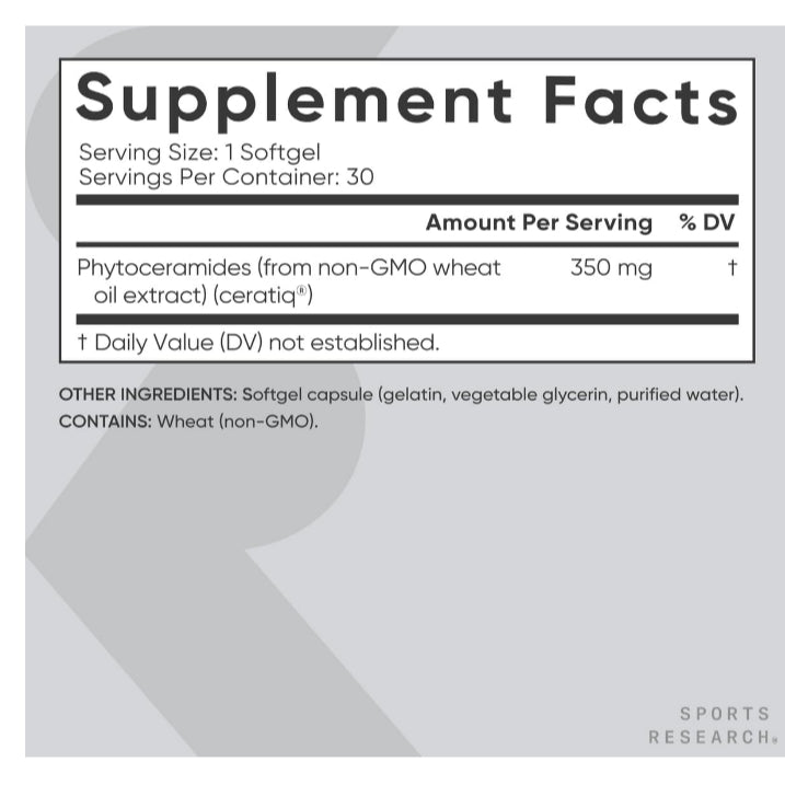 Low Cost PH | Sports Research, Phytoceramides Mini-Gels, 350 mg, | Skin Hydration & Wrinkle Support