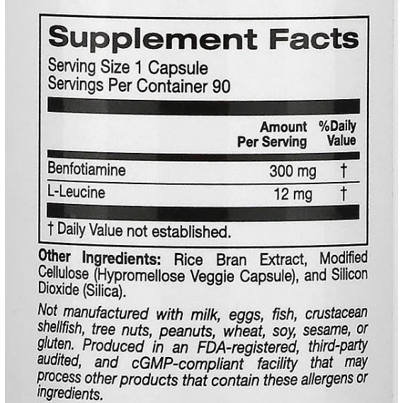 LowCostPH | Life Extension, Benfotiamine with Thiamine 100mg , Mega Benfotiamine 250mg