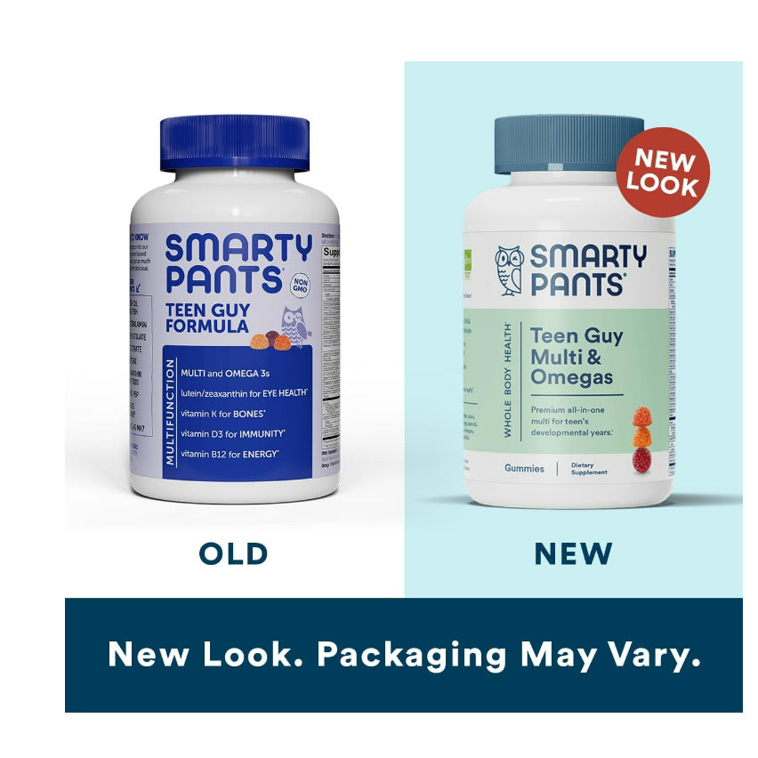 LowCostPh | SmartyPants, Teen Guy/Girl Formula, Lemon Lime, Cherry, and Orange, mixed 120 Gummies