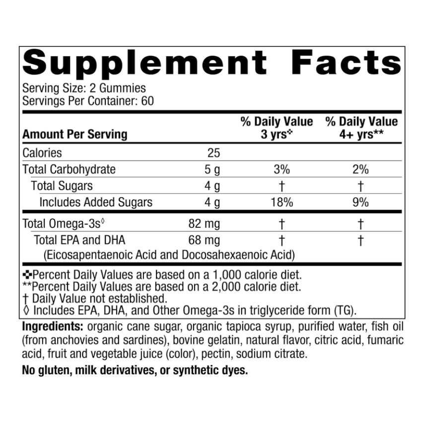 LowCostPh | Nordic Naturals, Nordic Omega-3 Gummies, Tangerine, 82 mg, Fishes Gummies | MultiVitamin