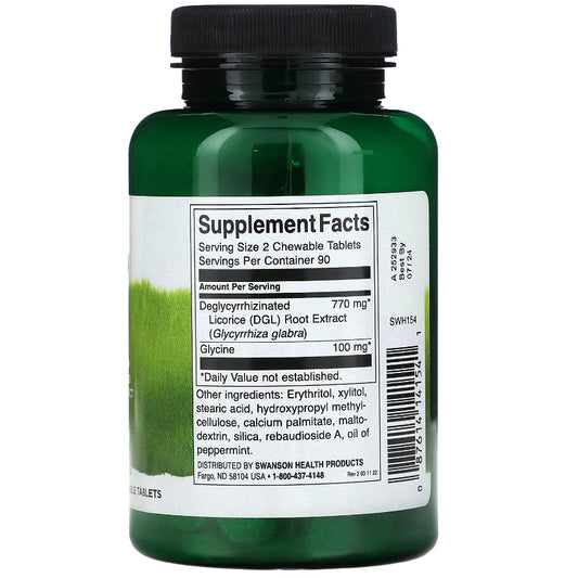 Lowcostph | Swanson, DGL, 385 mg, 180 Chewable Tablets
