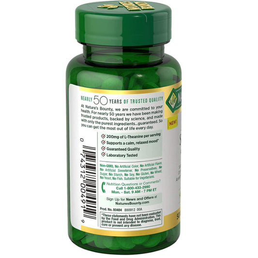 LowCost PH|  Nature's Bounty, Anxiety & Stress Relief, Ashwagandha KSM-66, 50 Tablets