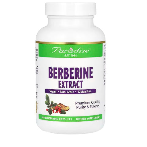 LOwCostPh | Paradise Herbs, Berberine Extract, 60 | 180 Vegetarian Capsules