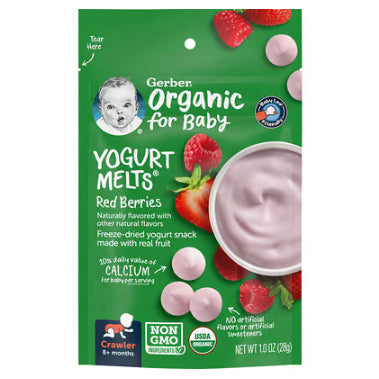 Lowcostph | Gerber, Organic for Baby, Yogurt Melts, 8+ Months, Banana Strawberry, 1 oz (28 g)