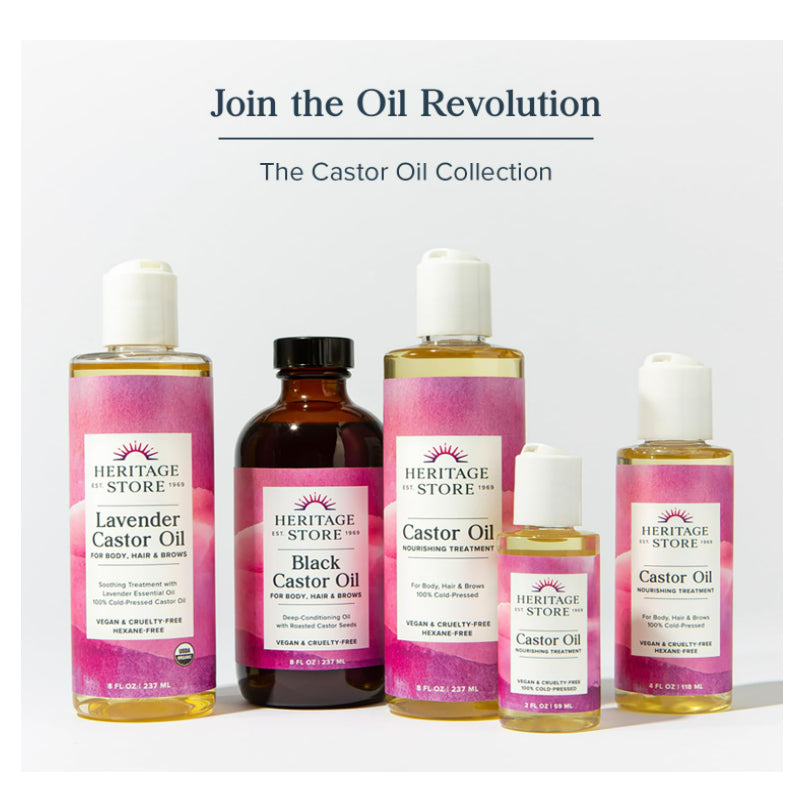 USA Onhand | Heritage Store, Lavender Castor Oil, 8 fl oz ( Hair Treatments )