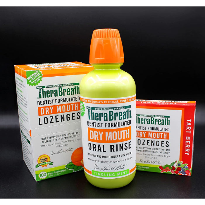 LowCostPh | TheraBreath, Dry Mouth Lozenges, Sugar Free, Tart Berry, Mandarin (Sold per Lozenges)