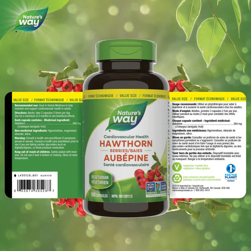 Nature's Way, Hawthorn Berries ( Help Protect Heart Tissue and Support Vascular Health )