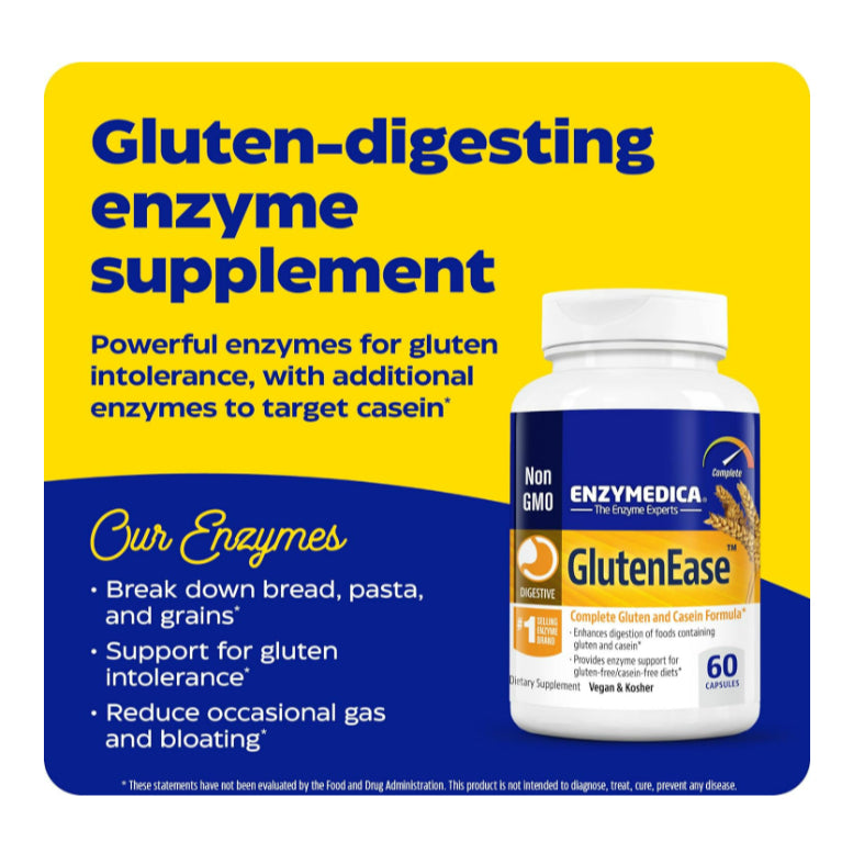 LowCostPh | NOW Foods, Gluten Digest, 60 Veg Capsules | Enzymedica, GlutenEase, 60 Capsules