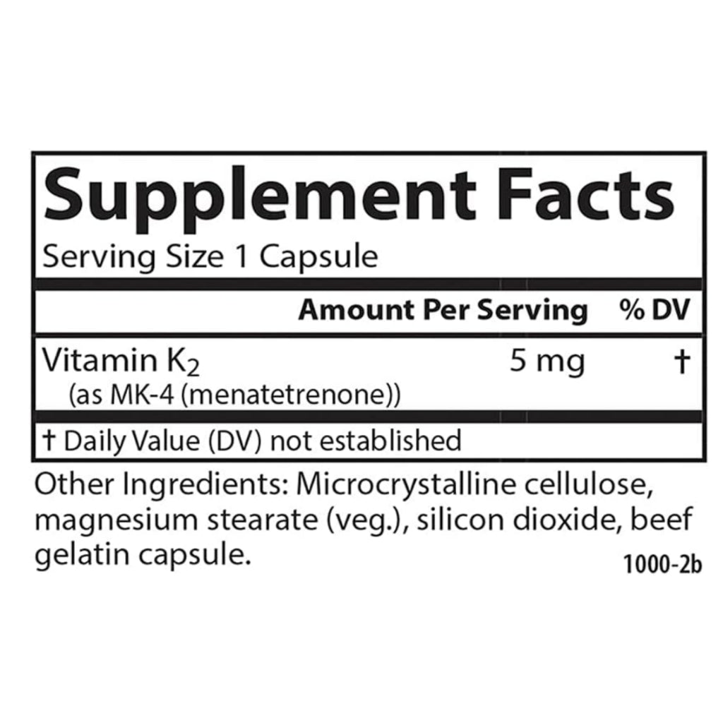 LowCostPh | Carlson, Vitamin K2, 5 mg, 60 Capsules, Bone Support, Cardiovascular Function