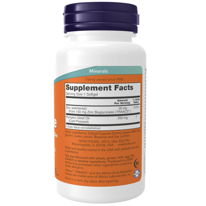 LowCostPh | NOW Foods, Zinc, 50 mg, 250 Tablets | Zinc Glycinate, 50 mg, 120 Softgels