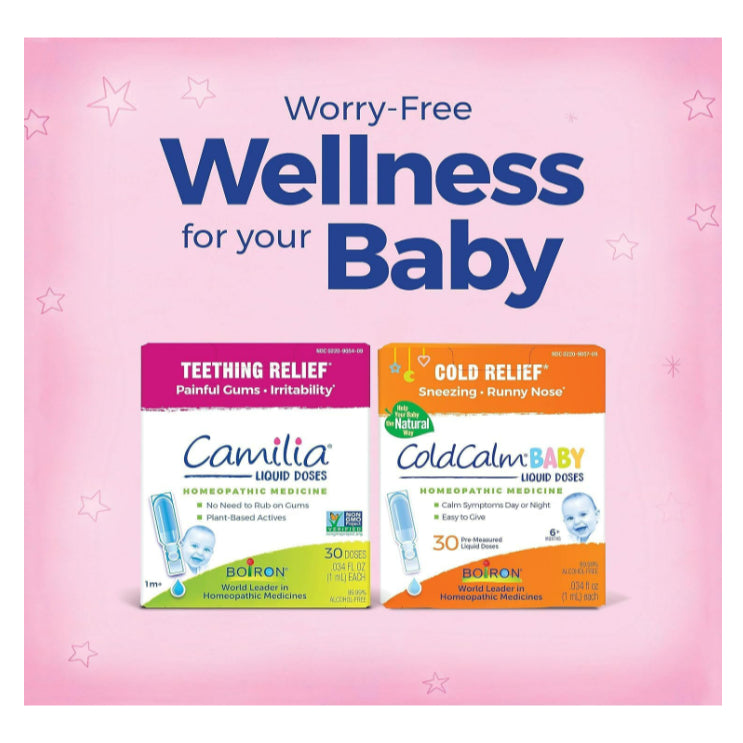 Lowcost PH | Boiron, Camilia, Teething Relief, 1 Month + , 30 Doses, 0.034 fl oz (1 ml) Each