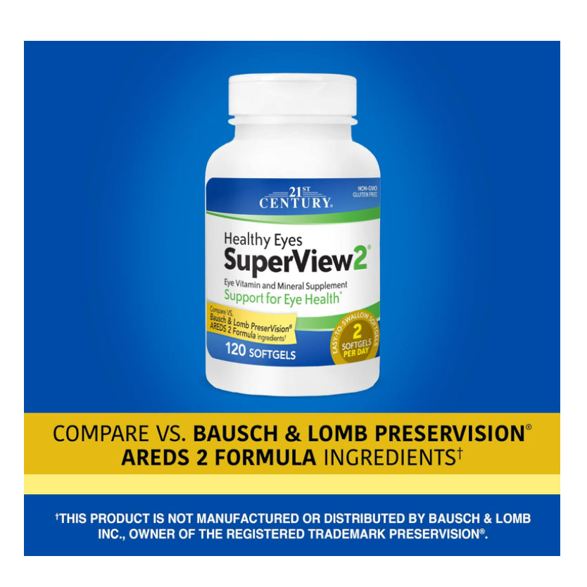 LowCostPH| 21st Century, Healthy Eyes SuperView2™, 120 Softgels
