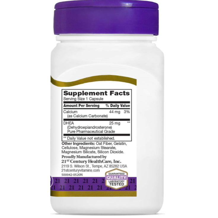 LowCostPH| 21st Century, DHEA, 25 mg, 90 Capsules