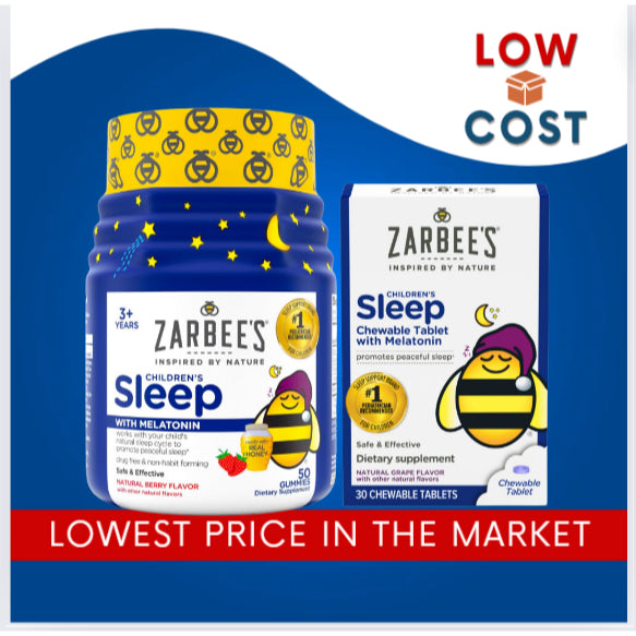 Low Cost PH | Zarbee's Children's Sleep with Melatonin For Children 3 Years +, 50 Chewables, Gummies