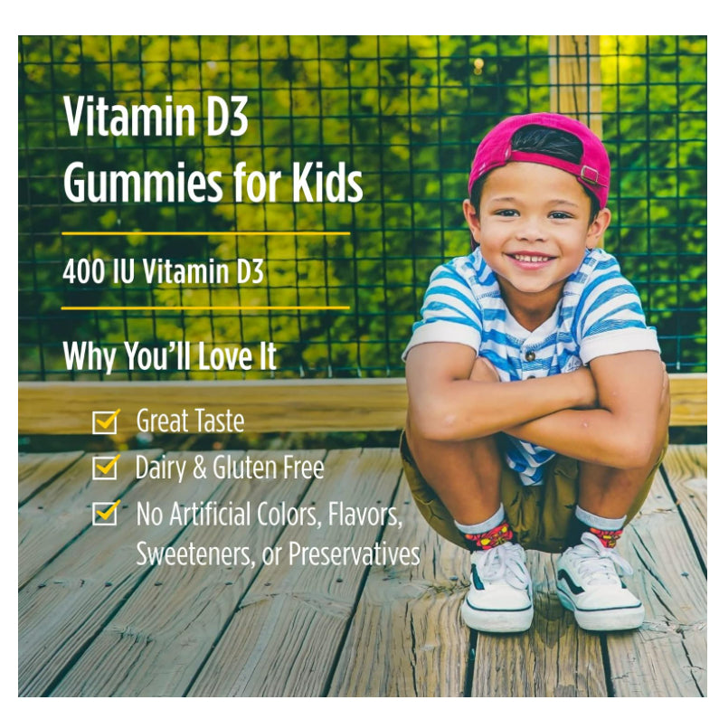 LowCostPh | Nordic Naturals, Vitamin D3 Gummies Kids, Wild Watermelon, 400 IU, D3 Gummies, 25 mcg