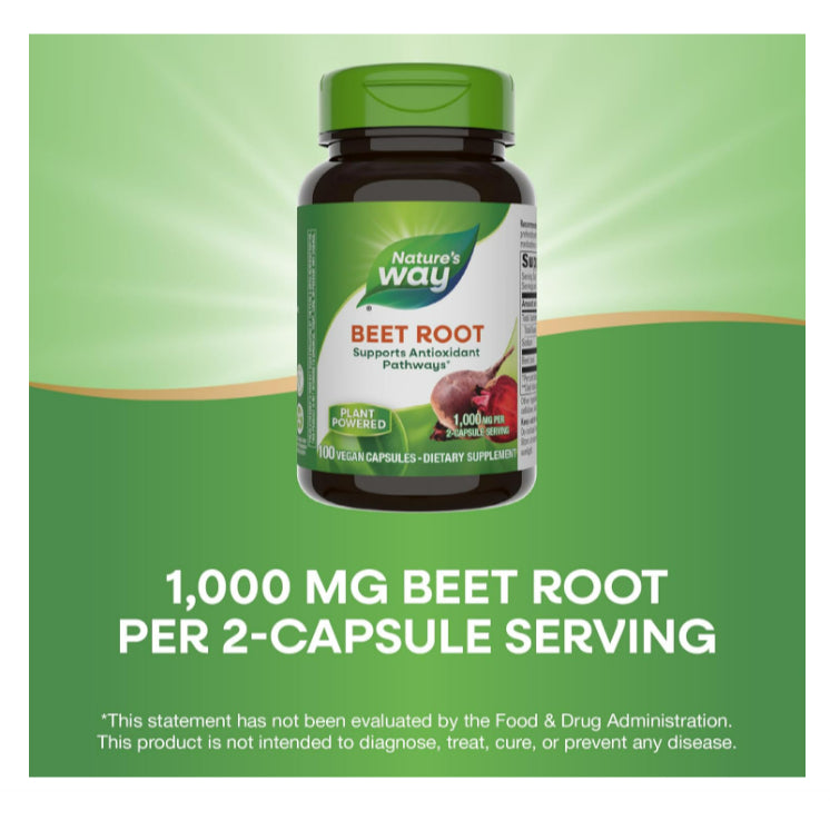 LowCost PH| Nature's Way Beet Root, Supports Antioxidant Pathways, Helps Neutralize Free Radical 100