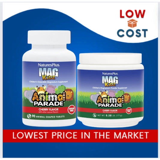 LowCostPh | NaturesPlus, MagKidz, Animal Parade, Children's Chewable Magnesium, Cherry.