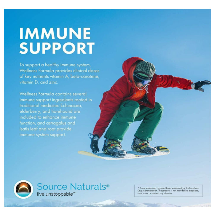 USA Onhand | Source Naturals, Wellness Formula, Advanced Daily Immune Support 120 capsules