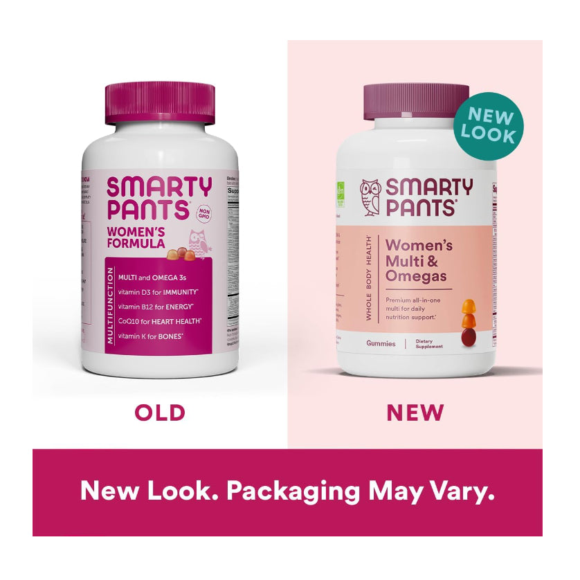 LowCostPh | SmartyPants, Women's Multi & Omegas , Lemon Creme, Blueberry, and Orange, 180 Gummies