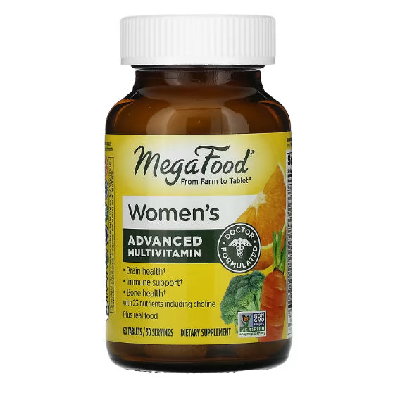 LowCostPh | MegaFood, Women's Advanced Multivitamin, Women's 40+, Advanced Multivitamin, 60 Tablets