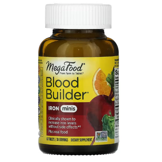 LowCostPh | NOW Foods, Iron, Double Strength, 36 mg, Iron Complex MegaFood Blood Builder