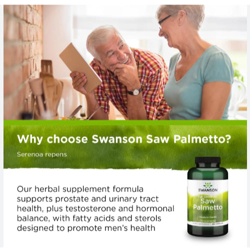 SwansonPh | Swanson, Full Spectrum Saw Palmetto, Max Strength, Beta-Sitosterol, 540 mg, 250 Capsules