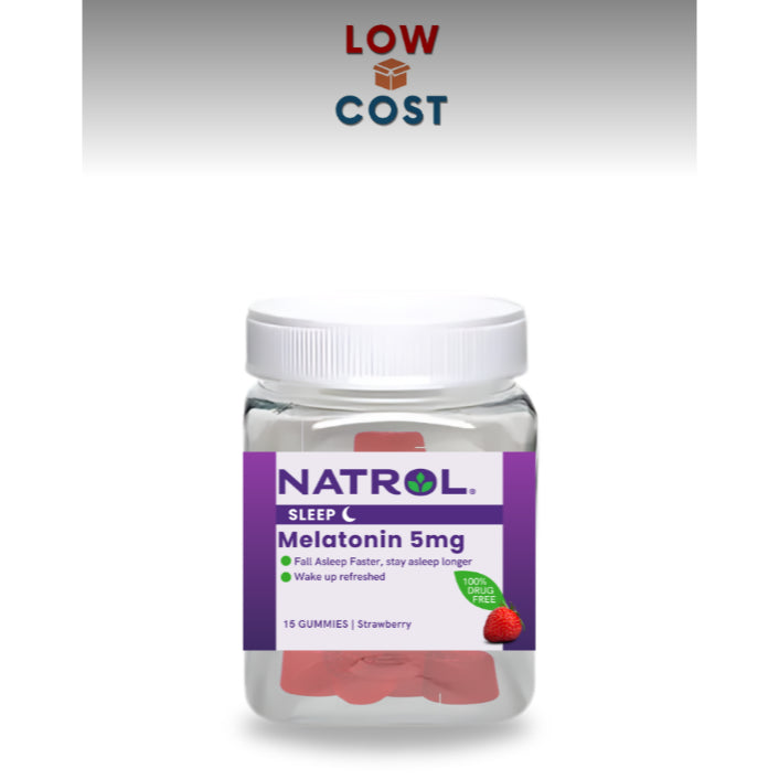 LowCostPh | Na trol, Melatonin 5mg, for Restful Sleep,5mg Strawberry-Flavored Gummies for Adult