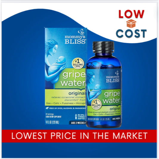 LowCostPH| Mommy's Bliss, Gripe Water, Original, Age 2 Weeks+, 4 fl oz (120 ml)