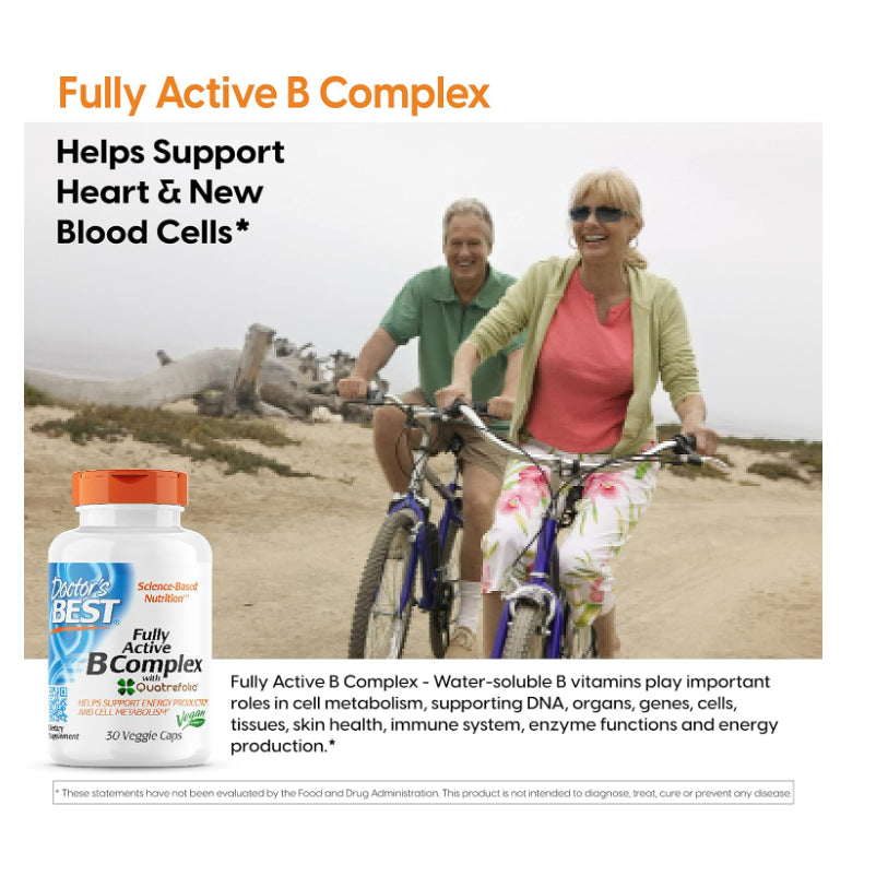 LowCostPH | Doctor's Best Fully Active B Complex, Non-GMO, Gluten| B12 |BioActive Complete B Complex