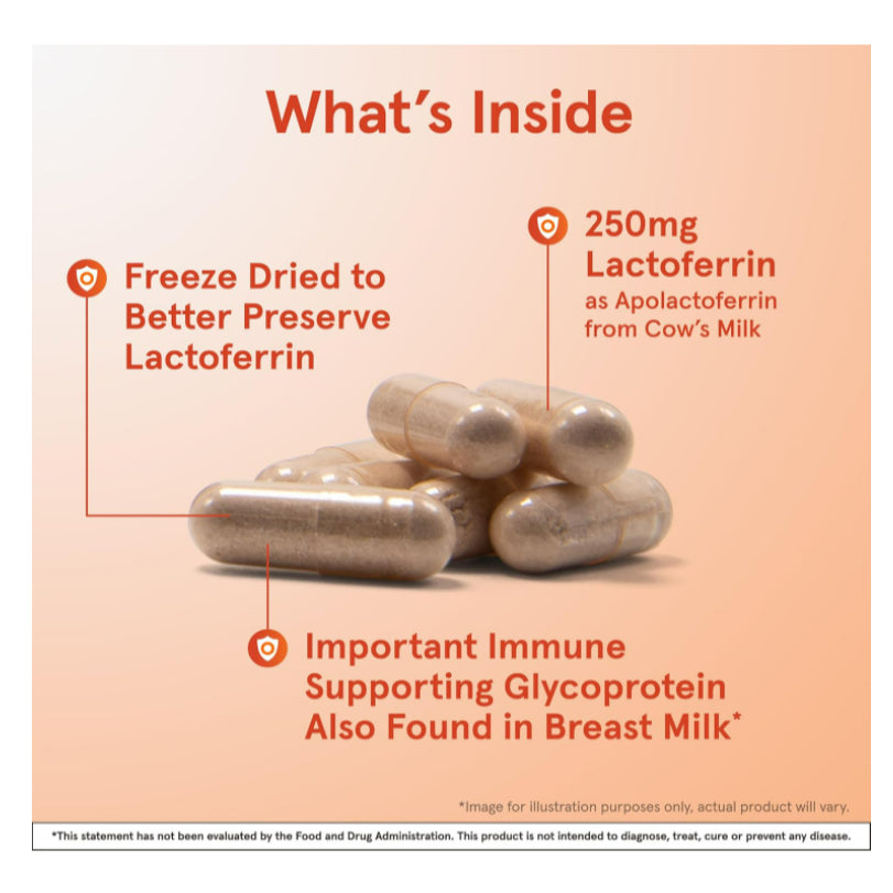 LowCostPH| Lactoferrin 250 mg - Immune-Supporting Glycoprotein - For Healthy Immune System Support