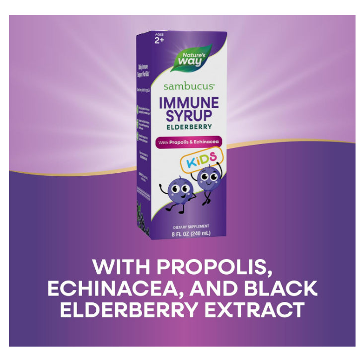 LowCostPh | Nature's Way, Sambucus for Kids, Standardized Elderberry, Immune Syrup, 120 | 240 ml