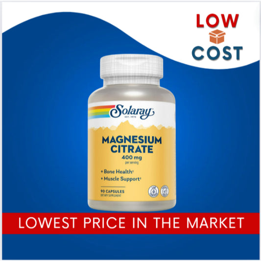 LowCostPH| Solaray, Magnesium Citrate, 400 mg, 90 | 180 VegCaps (133 mg per Capsule)