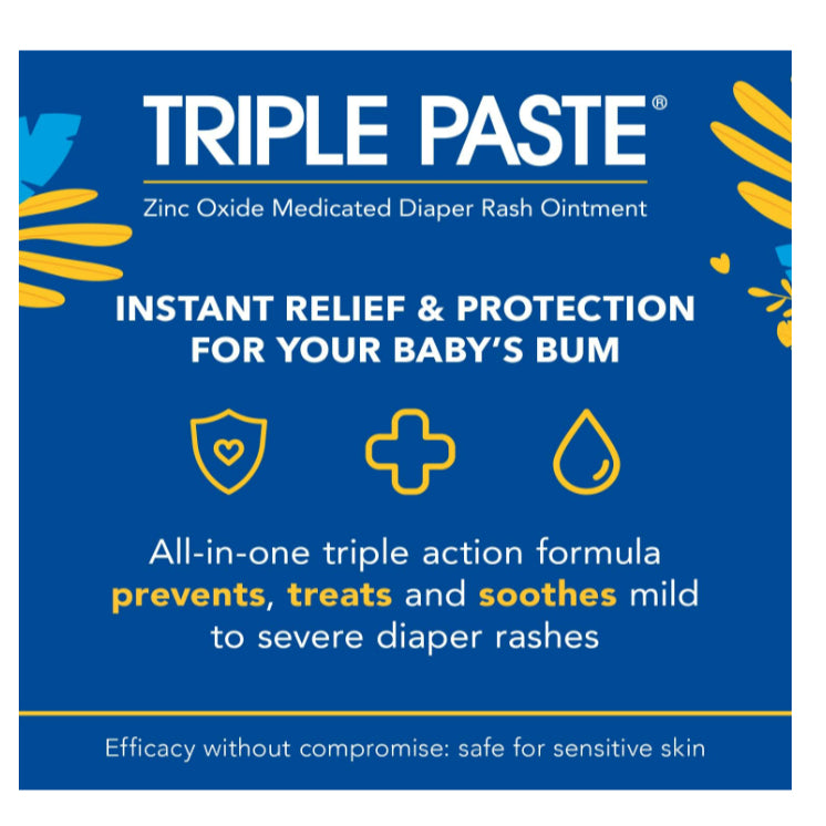 LowCost PH| Triple Paste Diaper Rash Cream for Baby - 8 Oz Tub - Zinc Oxide Ointment Treats