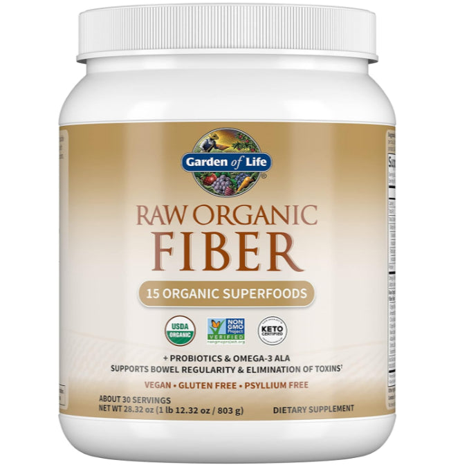 LowCostPH| Garden of Life, RAW Organic Fiber, 1 lb, 12.32 oz | Keto Collagen Peptides