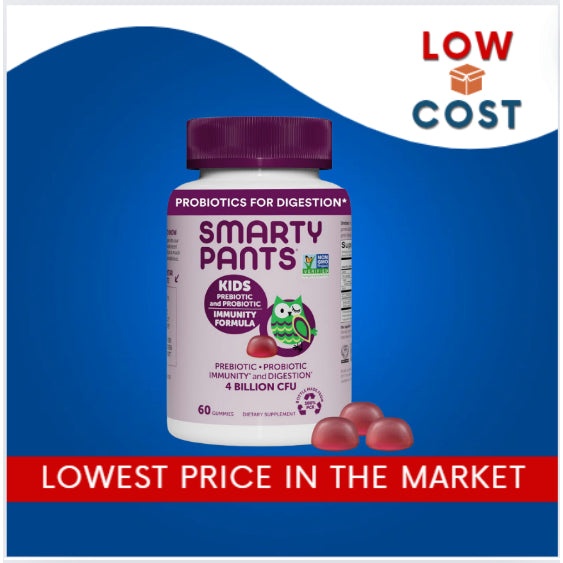 LowCost PH| SmartyPants, Kids Prebiotic and Probiotic, Immunity Formula, Vegan Grape, 4 Billion CFU