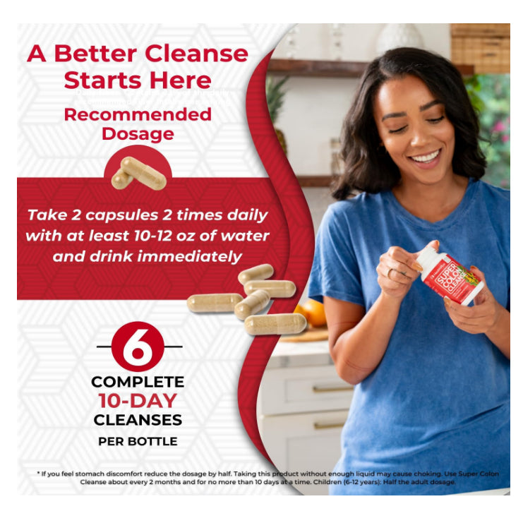 LowCostPH| Health Plus Super Colon Cleanse 10 Day Gentle Gut Cleanse Detox, Psyllium Husk, Probiotic