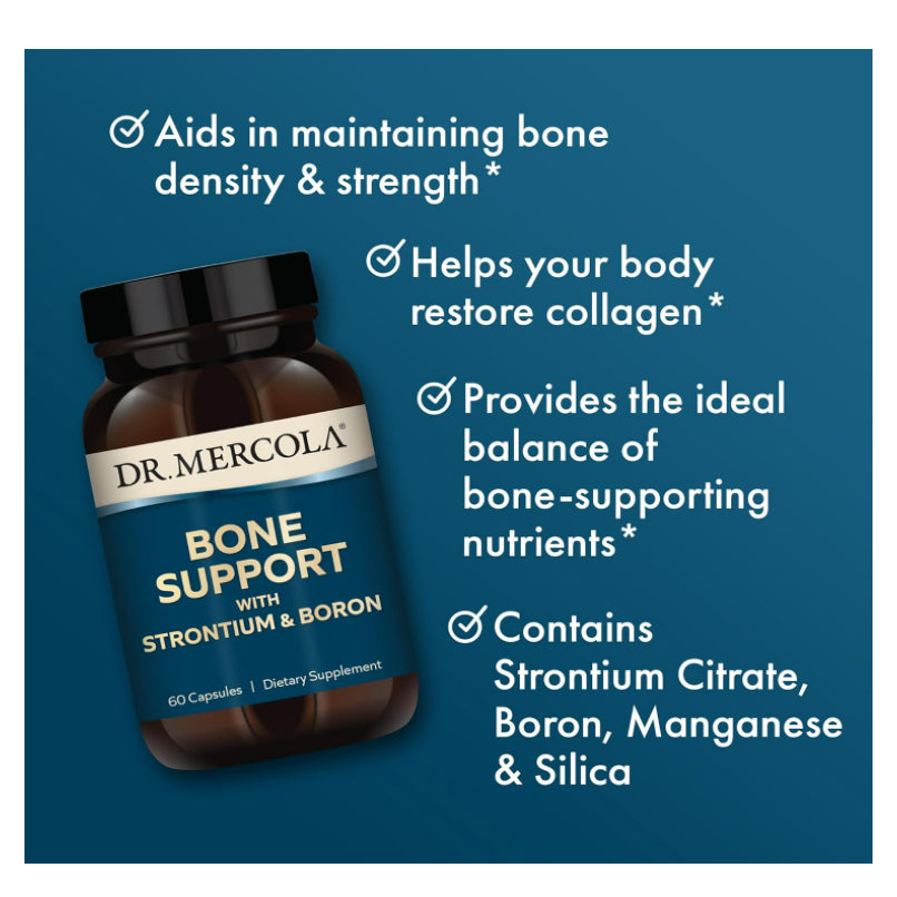 LowCost PH| Dr. Mercola Bone Support with Strontium & Boron, 30 Servings (60 Capsules), Dietary Supp