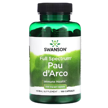 LowCostPH | Swanson, Full Spectrum Pau d'Arco, 500 mg, 100 Capsules