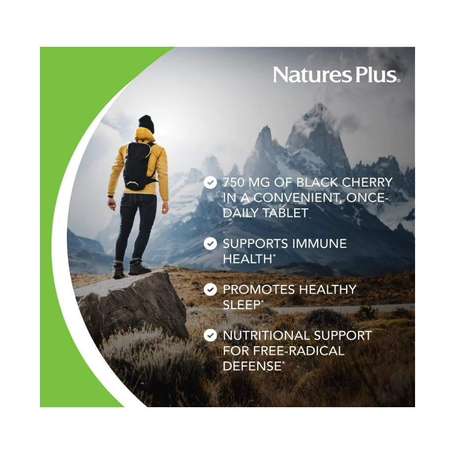 USAOnhand| NaturesPlus, Herbal Actives, Black Cherry, 750 mg, 30 Tablets