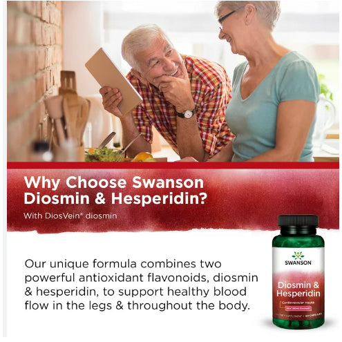 SwansonPh | Swanson, Diosmin & Hesperidin, 60 Capsules, Supports Cardiovascular & Blood Health,