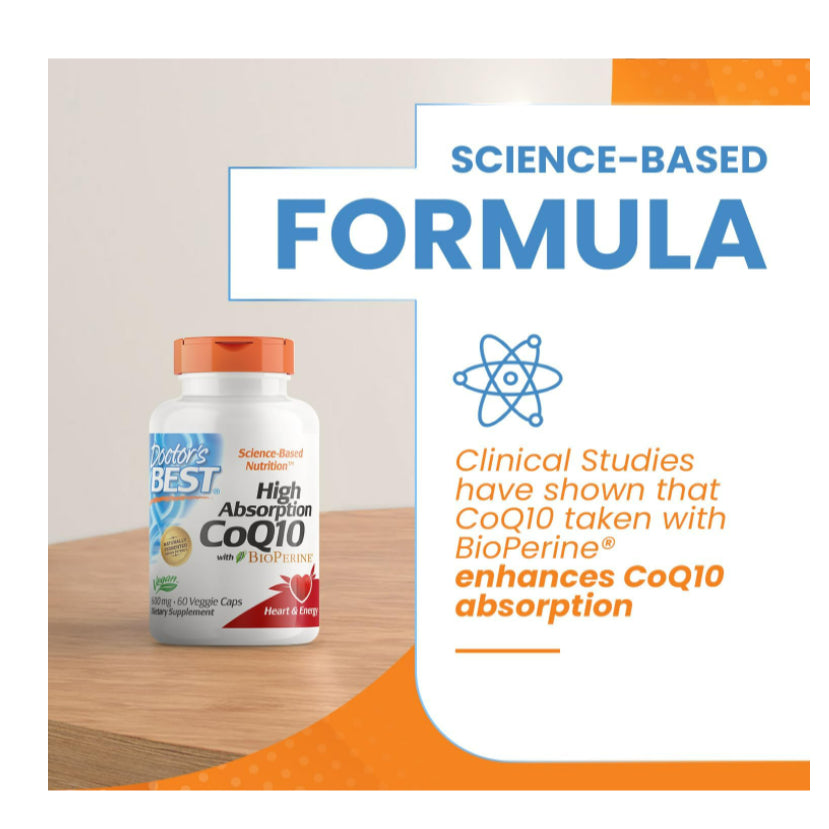 LowCostPH| Doctor's Best High Absorption CoQ10 with BioPerine, Heart Health 200mg-60veggiecaps