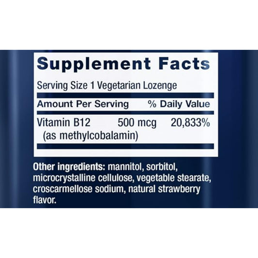 LowCostPH| Life Extension Vitamin B12 Methylcobalamin 500mcg - Vitamin B12 100 vegetarian Lozenges