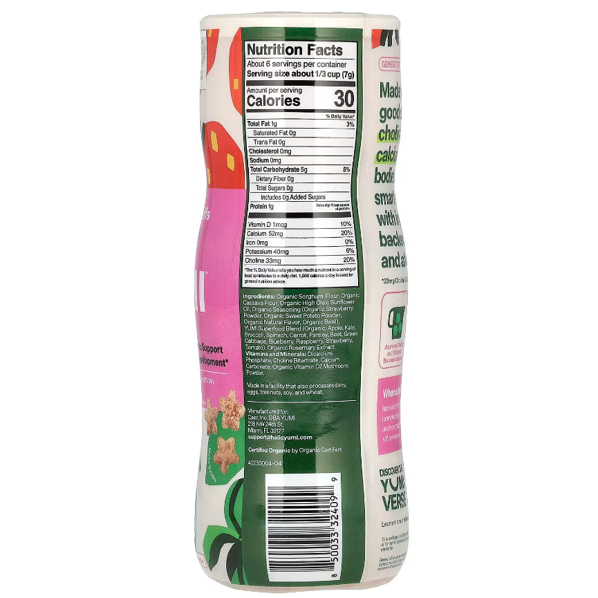 LowCostPH| Yumi, Organic Rice-Free Puffs, 8+ Months, 1.5 oz Organic Ingredientss Texture for Teethi