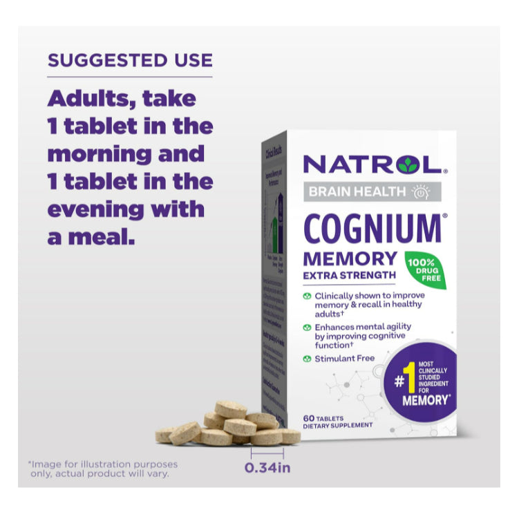 LowCostPH| Na Trol,Cognium Memory, Extra Strength, 200 mg, 60 Tablets