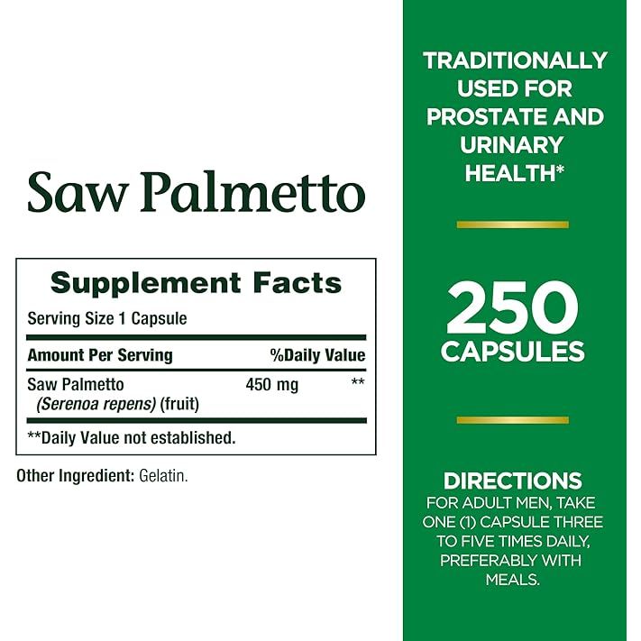 Nature's Bounty, Saw Palmetto, 450 mg